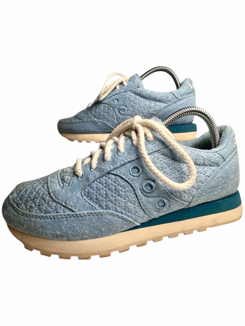 Saucony Jazz Original Quilted Denim Sneakers Blue Women’s 9.5 Retro Lace Up